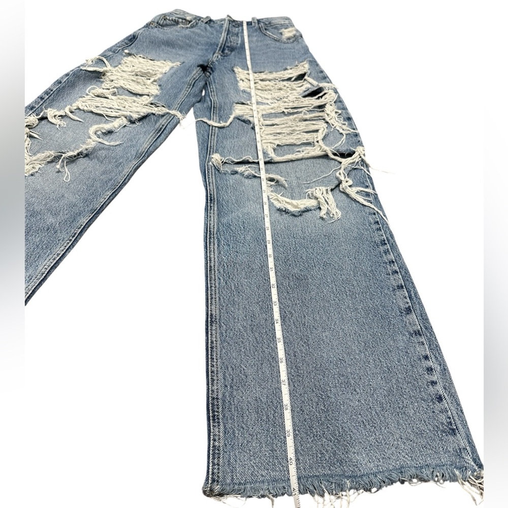 Garage High-Waisted Distressed Button Fly Jeans | Size 0 - Picture 8 of 10